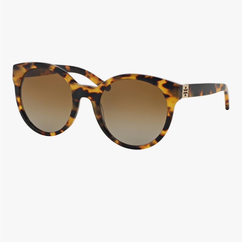 Tory Burch Brown Polarized Tortoise Sunglasses with Case